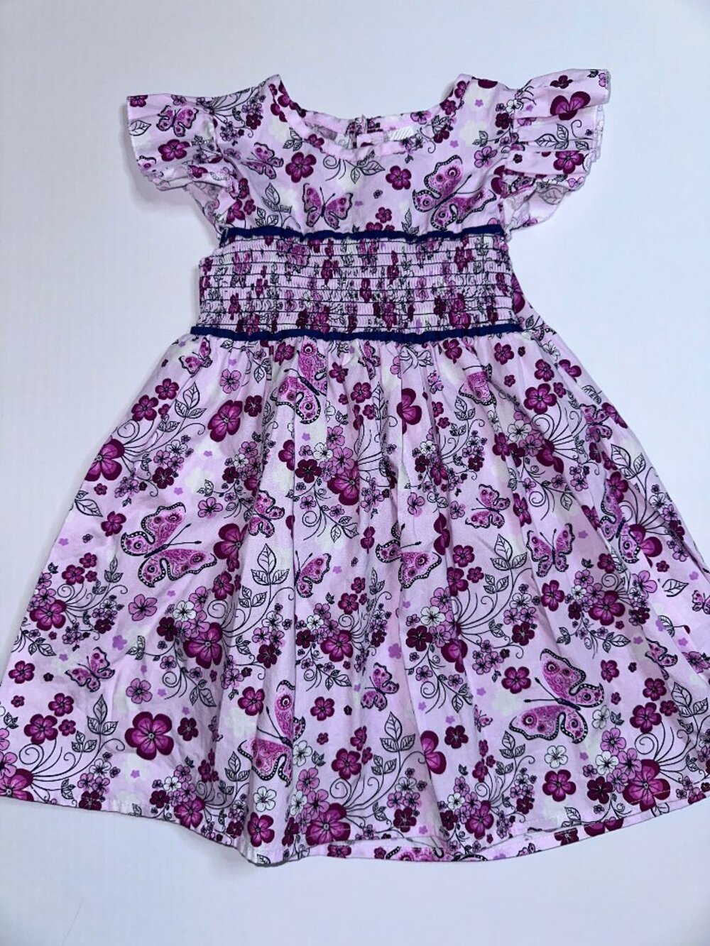 Marie Nicole Clothing Floral Smocked Ruffle Dress M 3T 3 years SO CUTE pink #596